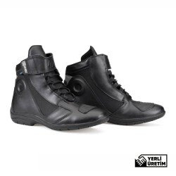 4Riders City EVO CE Sertifikalı Korumalı Motosiklet Botu Siyah - 4Riders