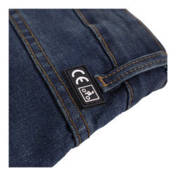 4Riders Patrol Cordura Denim Korumalı Kadın Motosiklet Kot Pantolonu Mavi - 5