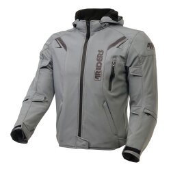 4Riders Rex Pro Korumalı Softshell Motosiklet Montu Gri 