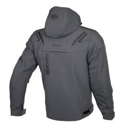 4Riders Rex Pro Korumalı Softshell Motosiklet Montu Gri - 4Riders (1)