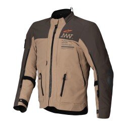 GARAJJ Alpinestars AMT-8 Stretch Drystar XF Korumalı Motosiklet Montu Kahverengi / Haki 