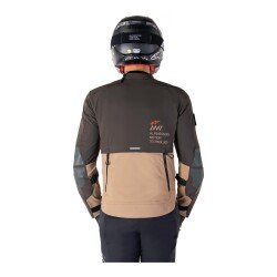 GARAJJ Alpinestars AMT-8 Stretch Drystar XF Korumalı Motosiklet Montu Kahverengi / Haki - 5