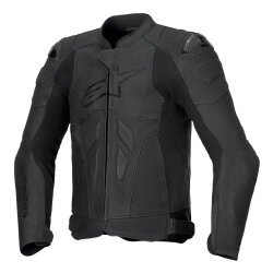 Alpinestars Dusk Airflow Korumalı Deri Motosiklet Montu Siyah / Siyah 