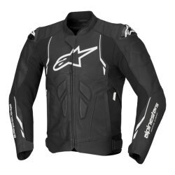 Alpinestars Dusk Korumalı Deri Motosiklet Montu Siyah / Beyaz - 1