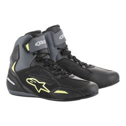 Alpinestars Faster-3 Drystar WP Korumalı Motosiklet Botu Siyah / Gri / Sarı 
