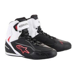 Alpinestars Faster-3 Korumalı Motosiklet Botu Siyah / Beyaz / Kırmızı - 1