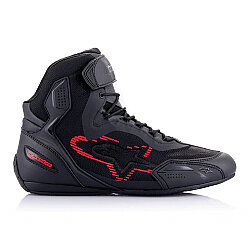 Alpinestars Faster-3 Rideknit Korumalı Motosiklet Botu Siyah / Gri / Kırmızı - Alpinestars (1)