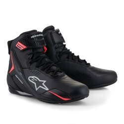 Alpinestars Faster-4 DS Korumalı Motosiklet Botu Siyah / Gri / Kırmızı - 1