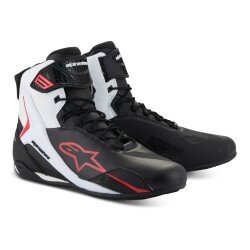 Alpinestars Faster-4 Korumalı Motosiklet Botu Siyah / Beyaz / Kırmızı - 1