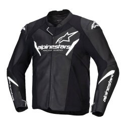 Alpinestars Faster V3 Air Korumalı Deri Motosiklet Montu Siyah / Beyaz - 1