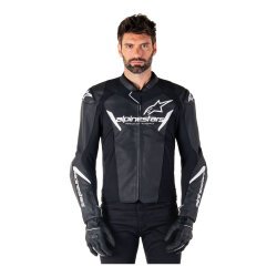 Alpinestars Faster V3 Air Korumalı Deri Motosiklet Montu Siyah / Beyaz - 3
