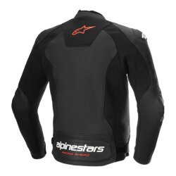Alpinestars Faster V3 Air Korumalı Deri Motosiklet Montu Siyah / Kırmızı - 2