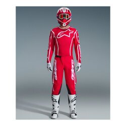 Alpinestars Fluid Apex Kros Motosiklet Pantolonu Kırmızı / Beyaz - 3