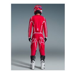 Alpinestars Fluid Apex Kros Motosiklet Pantolonu Kırmızı / Beyaz - 4