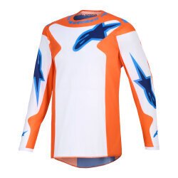 Alpinestars Fluid Grid Off-Road Motosiklet Jerseyi Oranj / Mavi / Beyaz - 1