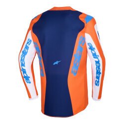 Alpinestars Fluid Grid Off-Road Motosiklet Jerseyi Oranj / Mavi / Beyaz - 2