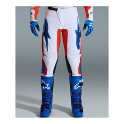 Alpinestars Fluid Grid Off-Road Motosiklet Pantolonu Oranj / Mavi / Beyaz - 3