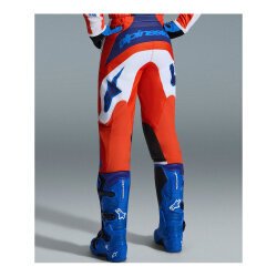 Alpinestars Fluid Grid Off-Road Motosiklet Pantolonu Oranj / Mavi / Beyaz - 4