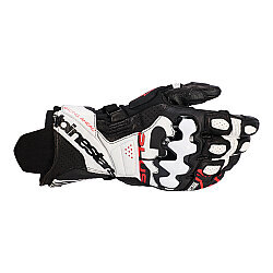 Alpinestars GP PLUS R V3 Korumalı Deri Motosiklet Eldiveni Siyah / Beyaz / Kırmızı - Alpinestars