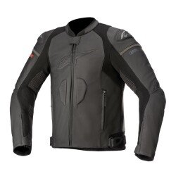 GARAJJ Alpinestars GP Plus R V3 Rideknit Deri Korumalı Motosiklet Montu Siyah / Siyah - Alpinestars