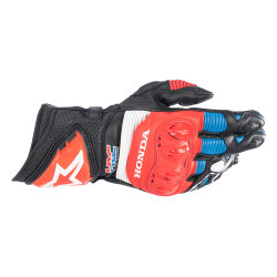 Alpinestars Honda GP Pro R3 Korumalı Motosiklet Eldiveni Siyah / Kırmızı / Beyaz / Mavi - Alpinestars