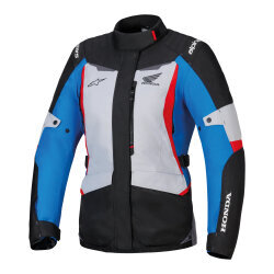 Alpinestars Honda Stella ST-1 WP Korumalı Kadın Motosiklet Montu Gri / Siyah / Mavi - Alpinestars