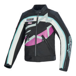 Alpinestars Idles Korumalı Kadın Motosiklet Montu Siyah / Beyaz / Mor - Alpinestars