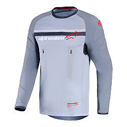 Alpinestars Maxdura Dual Off-Road Motosiklet Jerseyi Gri / Kırmızı / Siyah - Alpinestars