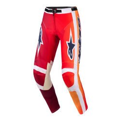 Alpinestars Racer Portl Off-Road Motosiklet Pantolonu Kırmızı / Beyaz / Siyah - 1