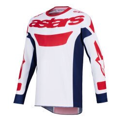Alpinestars Racer Riway Off-Road Motosiklet Jerseyi Beyaz / Kırmızı / Siyah - 1