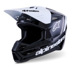 Alpinestars SM3 Radium Off-Road Kaskı Siyah / Beyaz / Gri - 1