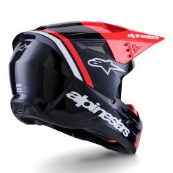 Alpinestars SM3 Radium Off-Road Kaskı Siyah / Kırmızı / Beyaz - 2