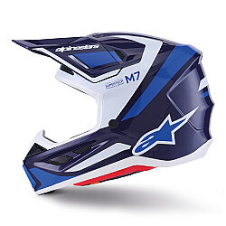 Alpinestars S-M7 Rise Off-Road Kaskı Mavi / Beyaz - 3