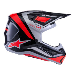 Alpinestars S-M7 Rise Off-Road Kaskı Kırmızı / Gümüş - 4