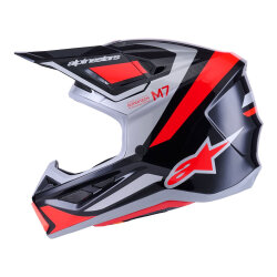 Alpinestars S-M7 Rise Off-Road Kaskı Kırmızı / Gümüş - 3