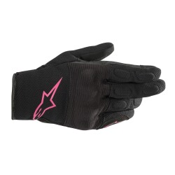 Alpinestars S-Max DryStar Korumalı Kadın Motosiklet Eldiveni Siyah / Fuşya - Alpinestars