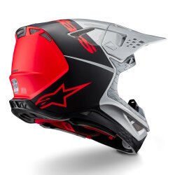 Alpinestars Supertech M10 Flood Off-Road Kaskı Gri / Kırmızı / Siyah - Alpinestars (1)