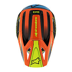 Alpinestars SM3 Fray Off-Road Motosiklet Kaskı Siyah / Mavi / Oranj - 7