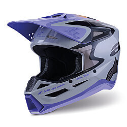 Alpinestars SM3 Jettson Off-Road Motosiklet Kaskı Gri / Mavi - 1