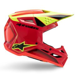 Alpinestars SM3 Youth Fray Off-Road Çocuk Genç Motosiklet Kaskı Kırmızı / Sarı - 3