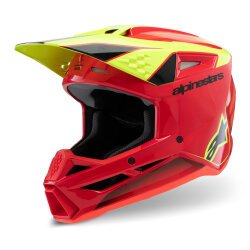 Alpinestars SM3 Youth Fray Off-Road Çocuk Genç Motosiklet Kaskı Kırmızı / Sarı - 1