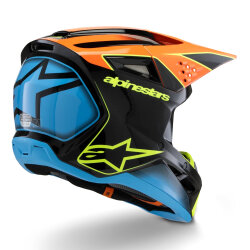 Alpinestars SM3 Youth Fray Off-Road Çocuk Genç Motosiklet Kaskı Siyah / Mavi / Oranj - 2