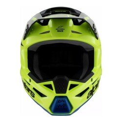 Alpinestars SM3 Youth Radium Off-Road Çocuk Genç Motosiklet Kaskı Sarı / Siyah / Mavi - 3