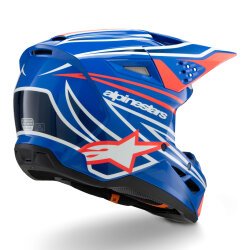 Alpinestars SM3 Youth Wurx Off-Road Çocuk Genç Motosiklet Kaskı Mavi / Beyaz / Kırmızı - 2