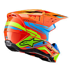 Alpinestars SM5 Action 2 Off-Road Kaskı Kırmızı / Mavi / Sarı - 2