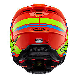 Alpinestars SM5 Action 2 Off-Road Kaskı Kırmızı / Mavi / Sarı - 4