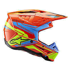 Alpinestars SM5 Action 2 Off-Road Kaskı Kırmızı / Mavi / Sarı - 6
