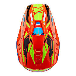 Alpinestars SM5 Action 2 Off-Road Kaskı Kırmızı / Mavi / Sarı - 7
