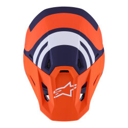 Alpinestars S-M7 Core Off-Road Kaskı Mavi / Beyaz / Oranj - 7