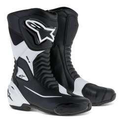 Alpinestars SMX S Korumalı Spor Motosiklet Botu Siyah / Beyaz - 1